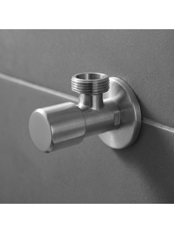 Robinet coltar Rea 1/2 x 3/4 nickel periat inox PVD cap ceramic [8]