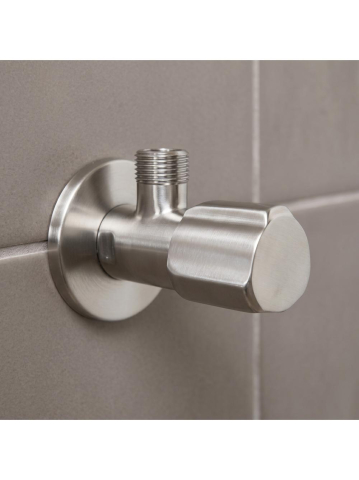 Robinet coltar Rea 02 1/2 x 3/8 nickel periat inox cap ceramic PVD [5]