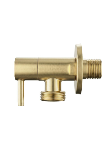 Robinet coltar 1/2 x 3/4 Rea auriu periat inox PVD cap ceramic [3]