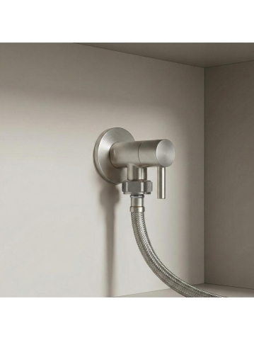 Robinet coltar Rea 1/2 x 3/4 inch nickel periat inox PVD cap ceramic [1]