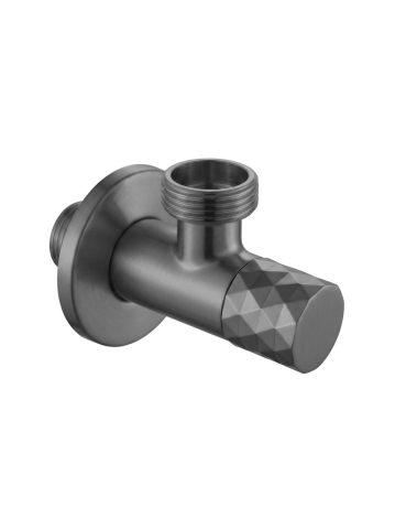 Accesorii baie - Robinet coltar Rea Diamond 03 1/2 x 3/4 inch finisaj titan inox PVD