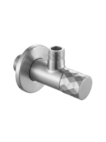 Accesorii baie - Robinet coltar Rea Diamond 03 1/2 x 3/8 nickel periat inox cap ceramic PVD