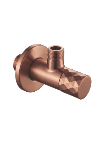 Accesorii baie - Robinet coltar Rea Diamond 03 1/2 x 3/8 inch cupru periat inox PVD