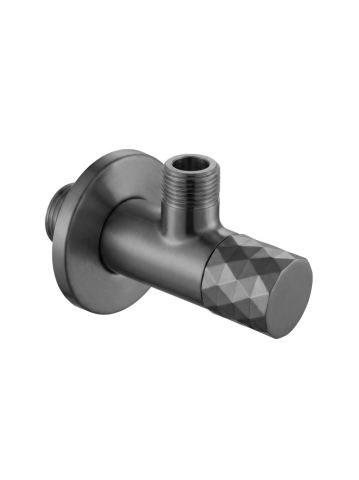 Accesorii baie - Robinet coltar Rea Diamond 03 1/2 x 3/8 titan inox PVD cap ceramic