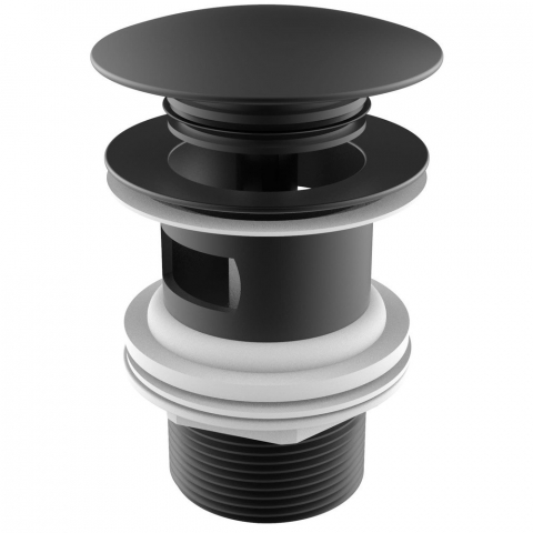 Accesorii baie - Roca Aqua Ventil click-clack pentru lavoar sau bideu, negru mat