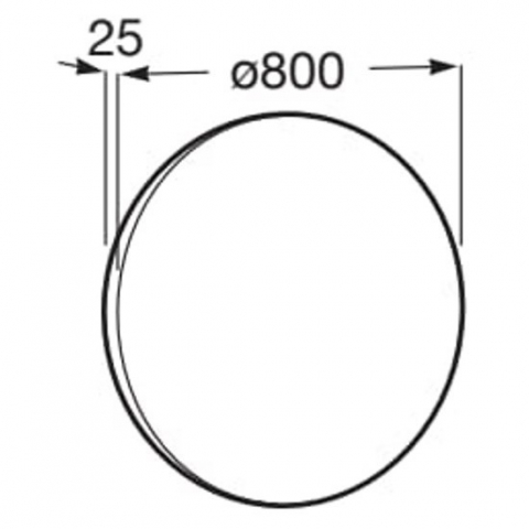 Roca Luna Oglinda cu iluminare LED Ø80 cm [3]