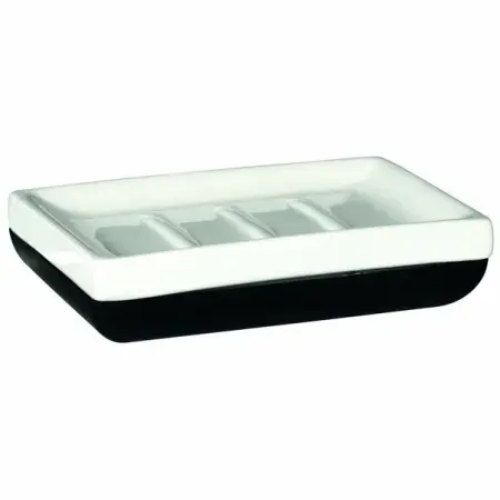 Accesorii lavoar - Savoniera alb/negru Bisk Zeppelin