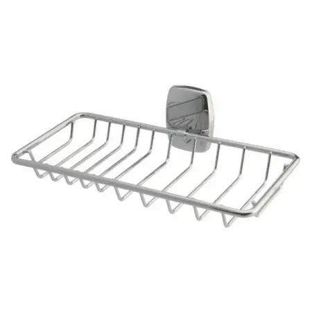 Accesorii lavoar - Savoniera dus crom Bisk Oregon 24 cm