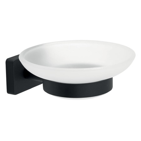 Accesorii lavoar - Savoniera, Ferro, Greta, negru mat