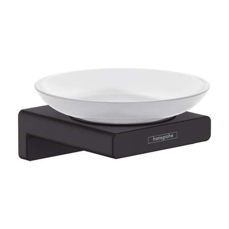 Accesorii lavoar - Savoniera, Hansgrohe, AddStoris, negru mat