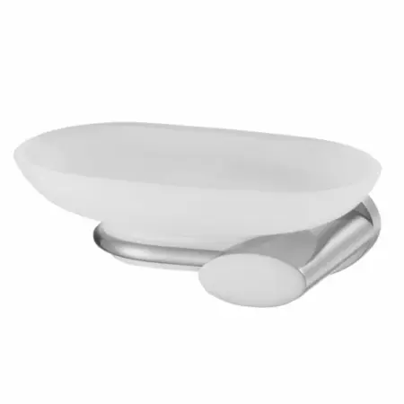 Accesorii lavoar - Savoniera nichel satinat Bisk Side