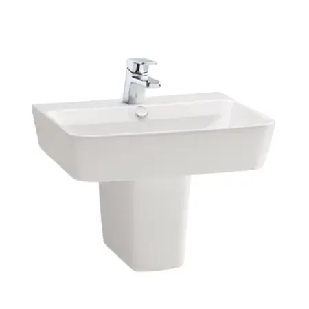 Piedestale - Semipiedestal pentru lavoar Gala Emma Square alb lucios