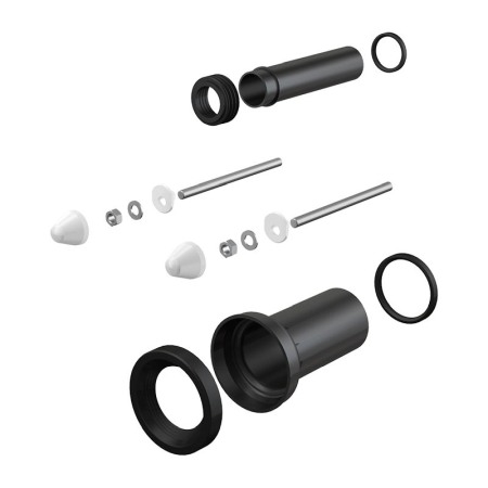 Accesorii vase wc - Set accesorii complete, Alcadrain, pentru conectarea vasului WC la admisie si evacuare