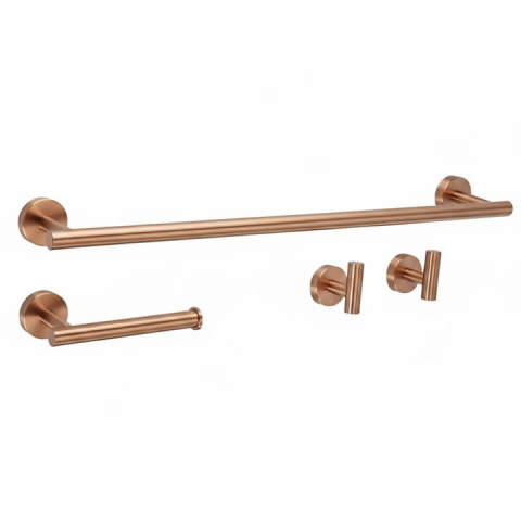 Set accesorii pentru baie  Ari 4 piese cupru periat  [1]