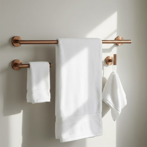 Set accesorii pentru baie  Ari 4 piese cupru periat  [3]