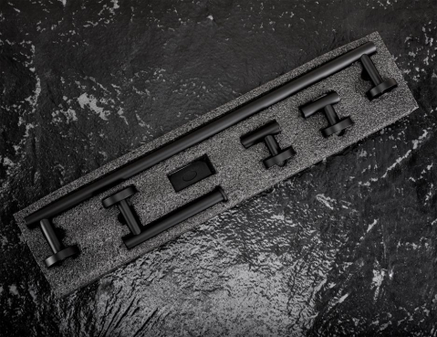 Set accesorii pentru baie Ari 4 piese negru [7]