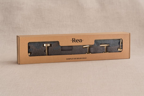 Set accesorii pentru baie  Ari auriu periat 4 piese [8]