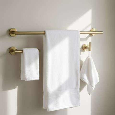 Set accesorii pentru baie  Ari auriu periat 4 piese [3]