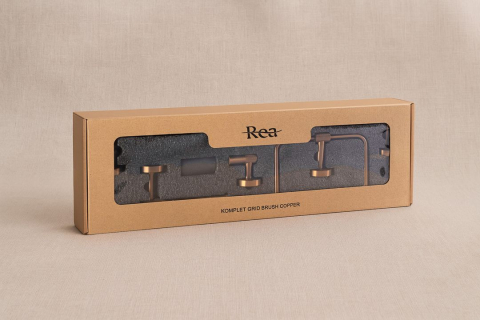 Set accesorii pentru baie GRID 4 piese cupru periat  [7]