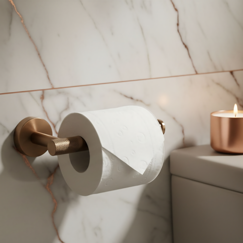 Set accesorii pentru baie GRID 4 piese cupru periat  [3]