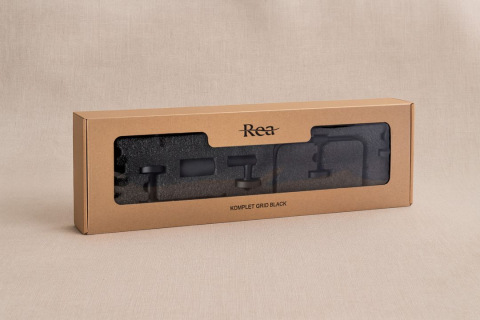 Set accesorii pentru baie GRID 4 piese negru [6]