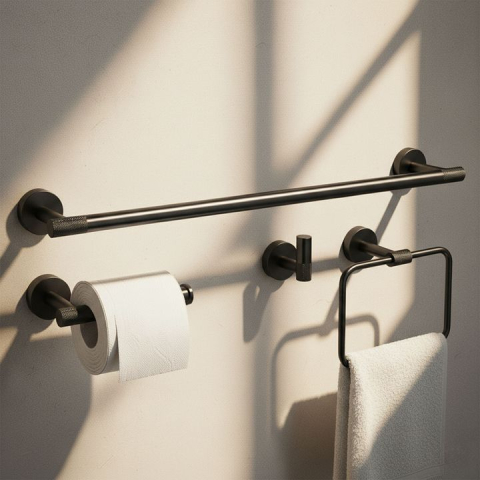 Set accesorii pentru baie GRID 4 piese negru [3]