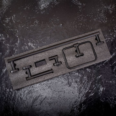 Set accesorii pentru baie GRID 4 piese negru [4]