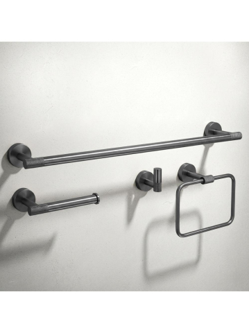 Accesorii baie - Set accesorii pentru baie GRID 4 piese titan