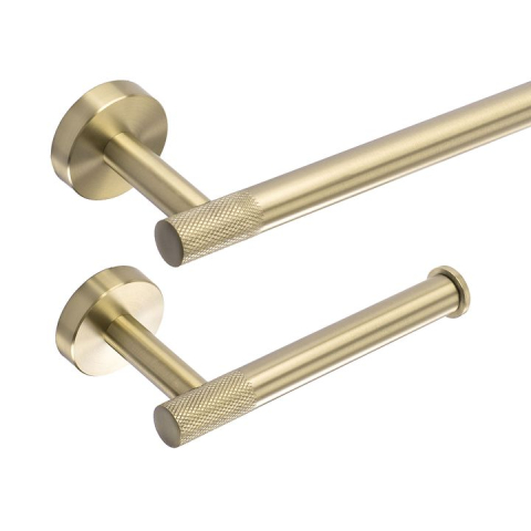 Set accesorii pentru baie GRID auriu periat 4 piese [2]