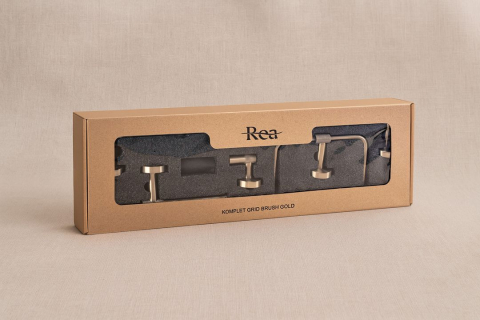 Set accesorii pentru baie GRID auriu periat 4 piese [8]