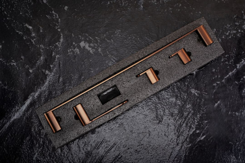 Set accesorii pentru baie Mati 4 piese cupru periat  [6]