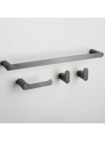 Accesorii baie - Set accesorii pentru baie Mati 4 piese titan