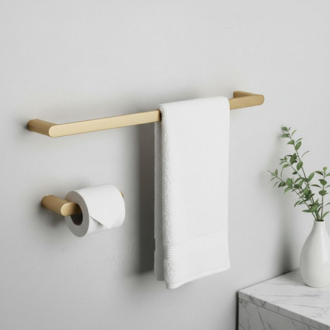 Set accesorii pentru baie Mati auriu periat 4 piese [5]