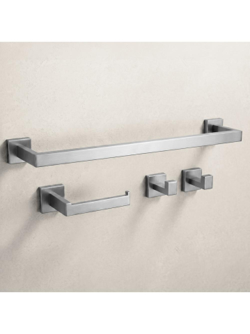 Accesorii baie - Set accesorii pentru baie Rio 4 piese crom periat