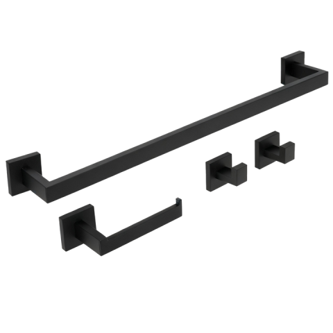 Set accesorii pentru baie Rio 4 piese negru [5]