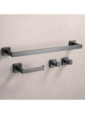 Accesorii baie - Set accesorii pentru baie Rio 4 piese titan