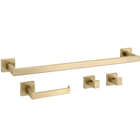 Set accesorii pentru baie Rio auriu periat 4 piese [1]