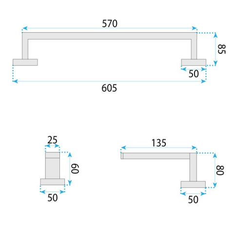 Set accesorii pentru baie Rio auriu periat 4 piese [8]