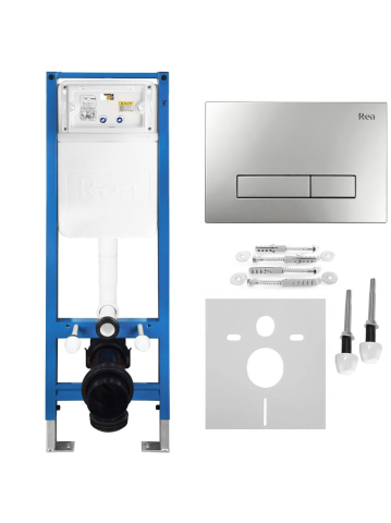 Rezervore incastrate - Set Cadru Ingropat Slim Rea 024N pentru WC cu Buton HD Satin