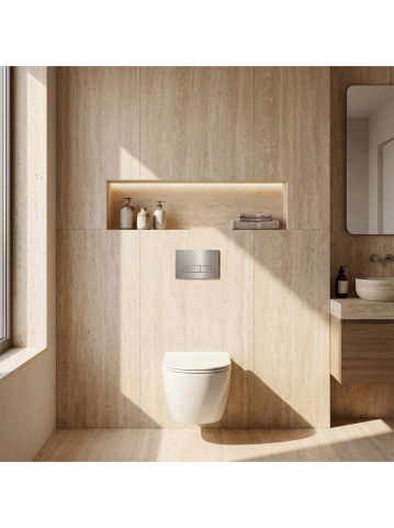 Set Cadru Îngropat Rea Slim 024N WC Buton Tip T Oțel Periat [4]