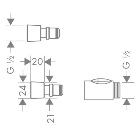 Set cuplare rapida pentru para de dus, Hansgrohe, negru [1]