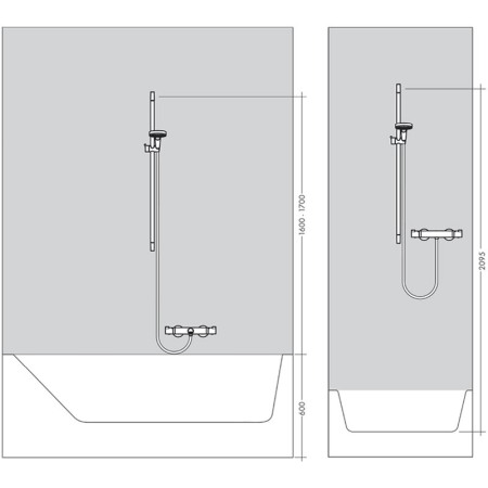 Set de dus cu bara 90 cm, Hansgrohe, Raindance Select S, Crom [4]