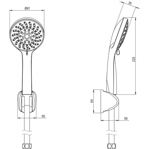 Set de dus Deante Avis negru/gri [2]