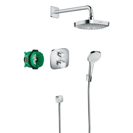 Sisteme de dus incastrate - Set de dus Hansgrohe, Croma Select E, cu baterie termostatata Ecostat E, crom
