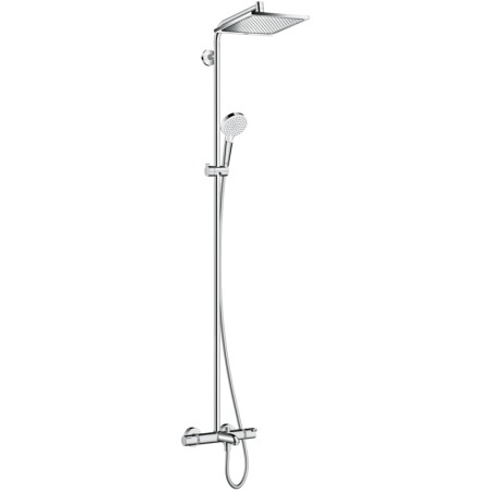 Coloane de dus - Set de dus Hansgrohe, Crometta E 240, cu palarie, para de dus si baterie de cada, crom