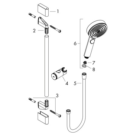 Set de dus Hansgrohe, Pulsify Select 105, 3 jeturi Relaxation si bara de dus, negru mat [3]