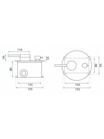 Set de dus incastrat Rea Foss Clif auriu periat + BOX [5]