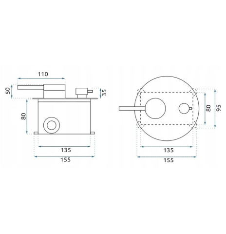 Set de dus incastrat Rea Foss Clif crom periat + BOX [4]