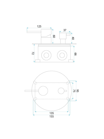 Set de dus incastrat Rea Lungo Diamond cupru + BOX [7]