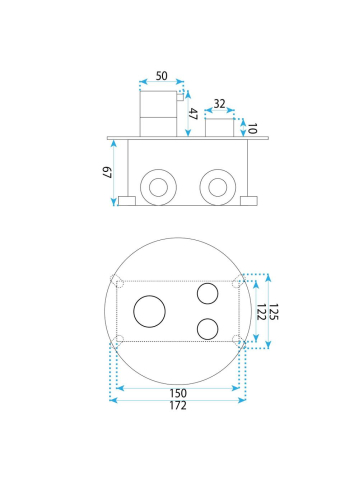 Set de dus incastrat Rea Lungo Diamond cupru + BOX [7]